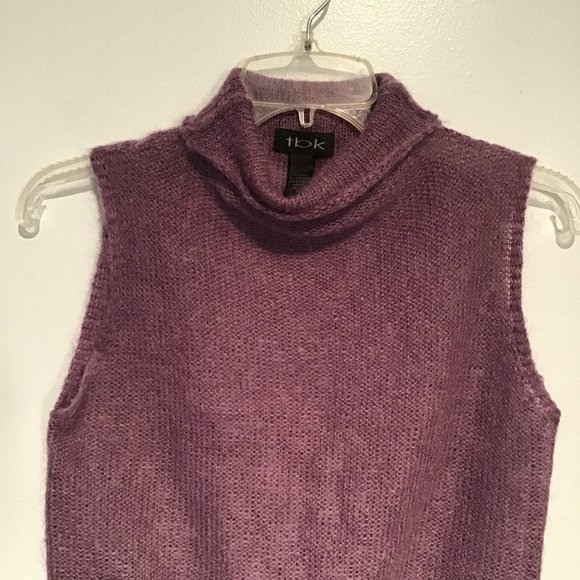 TDK Sleeveless Turtleneck Knit Top Size M - Picture 11 of 13